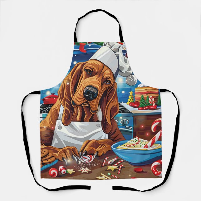 Bloodhound Holiday Baking: Festive Christmas Apron (Front)