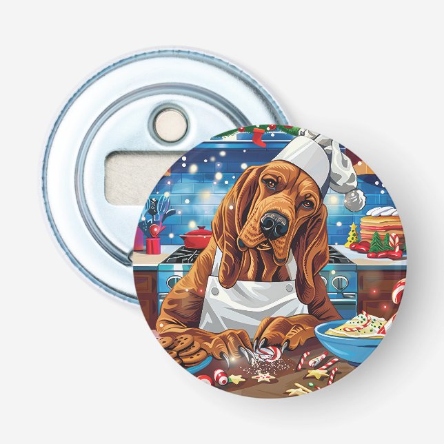 Bloodhound Holiday Baking: Festive Christmas Bottle Opener (Front)