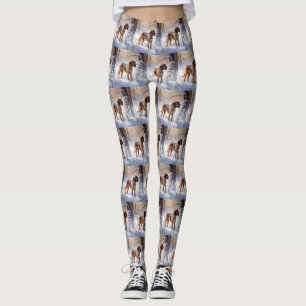 Bloodhound Let It Snow Christmas Leggings