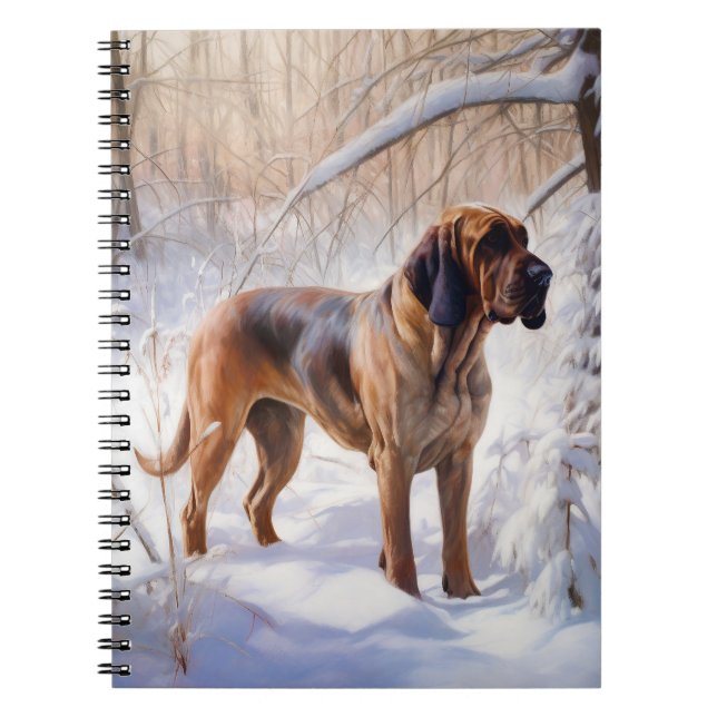 Bloodhound Let It Snow Christmas Notebook (Front)