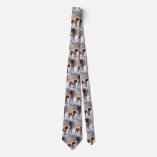 Bloodhound Let It Snow Christmas Tie