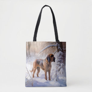 Bloodhound Let It Snow Christmas Tote Bag