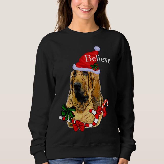 Bloodhound Lovers Christmas Merry Sweatshirt (Front)