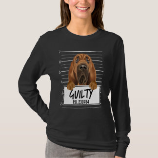 Bloodhound Mugshot Guilty Dog T-Shirt