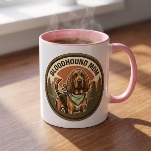 Bloodhound Mum Coffee Mug   Hound Dog Mum Gift