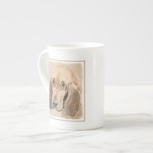 Bloodhound Painting - Cute Original Dog Art Bone China Mug