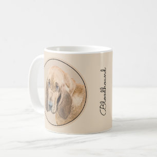 Bloodhound Painting - Cute Original Dog Art Coffee Mug