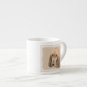 Bloodhound Painting - Cute Original Dog Art Espresso Cup