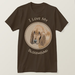 Bloodhound Painting - Cute Original Dog Art T-Shirt