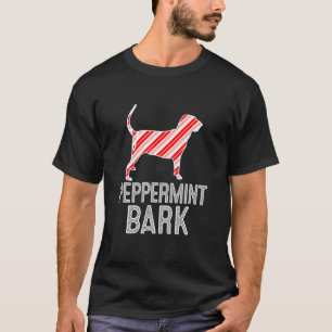 Bloodhound Peppermint Bark Christmas Dog T-Shirt