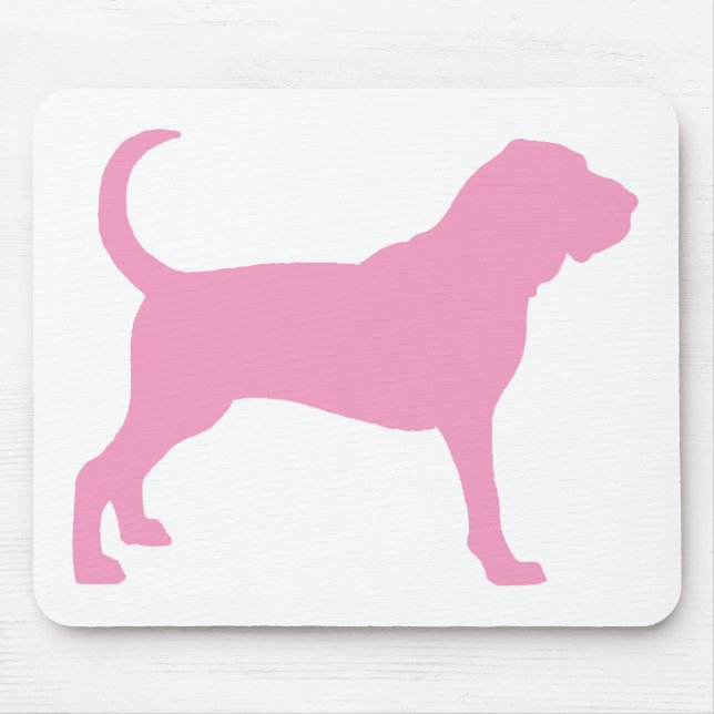 Bloodhound (pink) mouse mat (Front)