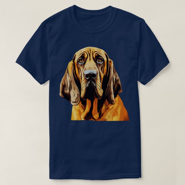Bloodhound Portrait T-Shirt (Design Front)