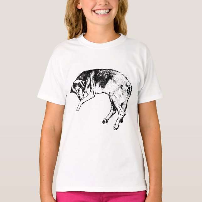 Bloodhound Portrait Tee | Ink Dog Design (Front)