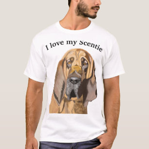 Bloodhound Portrait with editable text T-Shirt