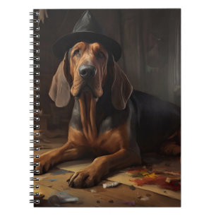 Bloodhound Pumpkins Halloween Scary  Notebook