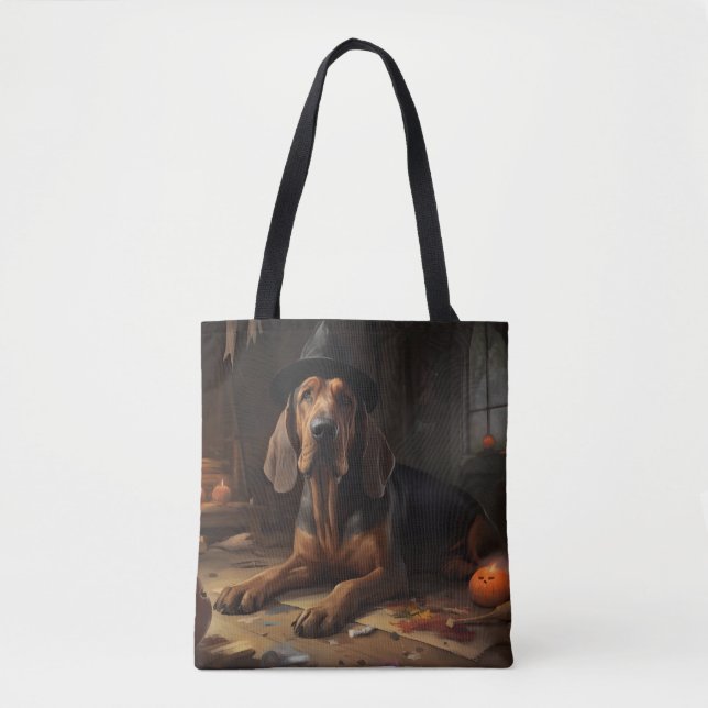 Bloodhound Pumpkins Halloween Scary  Tote Bag (Front)