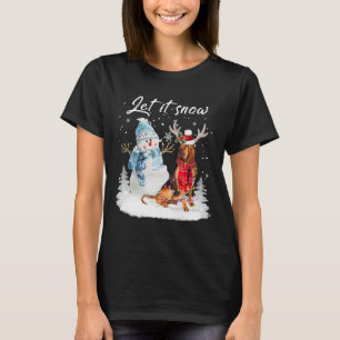 Bloodhound Santa Dog Christmas Snowman Xmas Pajama T-Shirt