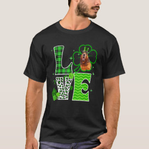 Bloodhound Shamrock Lucky C Irish St Patricks Day T-Shirt