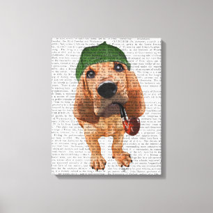 Bloodhound Sherlock Holmes Canvas Print