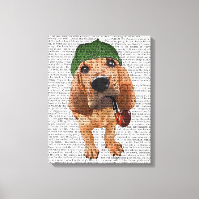 Bloodhound Sherlock Holmes Canvas Print (Front)