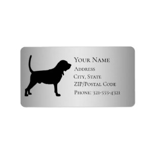 Bloodhound Silhouette Label