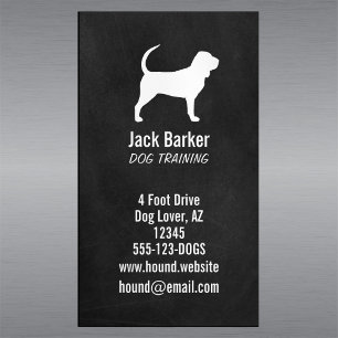Bloodhound Silhouette Magnetic Business Card