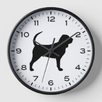 Bloodhound Silhouette with Numbers and Minutes