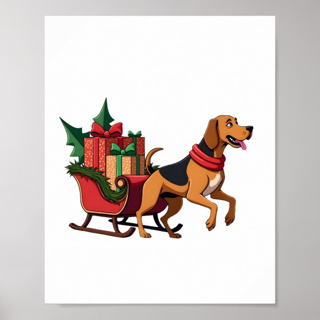 Bloodhound Sleigh Puller Poster (Front)