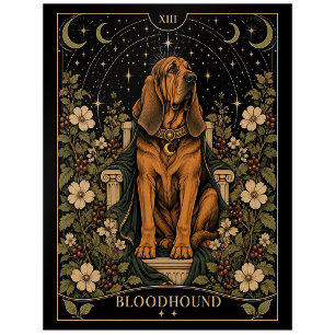 Bloodhound, Starlit Tarot Art Postcard