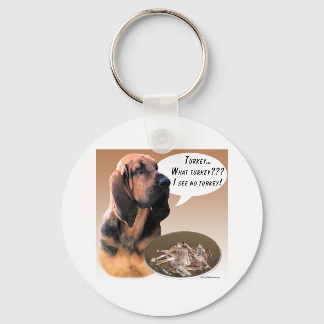 Bloodhound Turkey Keychain (Front)