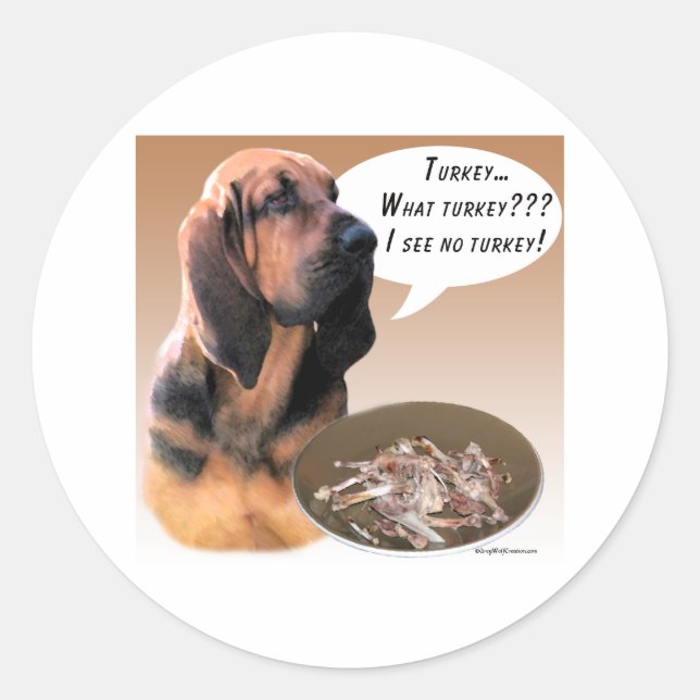 Bloodhound Turkey - Sticker (Front)