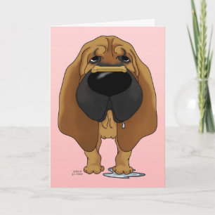 Bloodhound Valentine Holiday Card