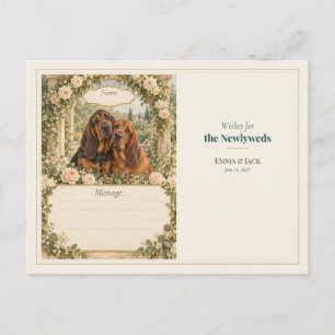 Bloodhound Wedding Guest Book Wishes Postcard