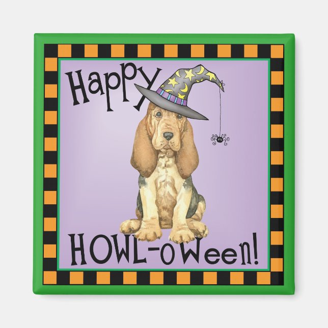 Bloodhound Witch Magnet (Front)