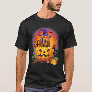 Bloodhound Witch Pumpkin Halloween Dog Lover T-Shirt