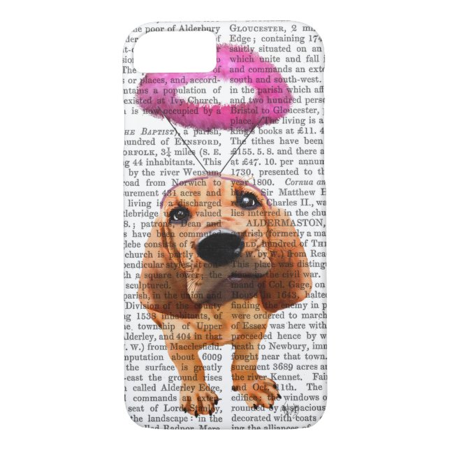 Bloodhound With Angelic Pink Halo Case-Mate iPhone Case (Back)