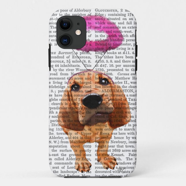 Bloodhound With Angelic Pink Halo Case-Mate iPhone Case (Back)