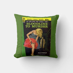 Bloodline to Murder pulp cover Cushion