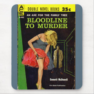 Bloodline to Murder pulp cover Mouse Mat