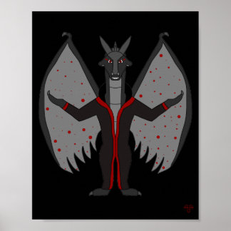 Bloodmoon Dragonborn Fantasy Poster