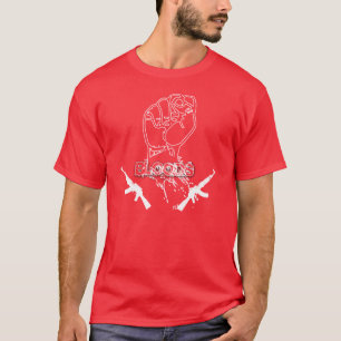 Bloods fist guns shirt