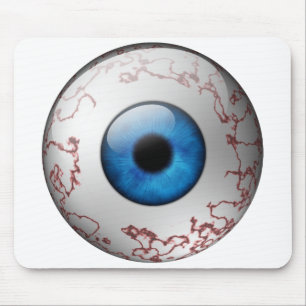 Bloodshot Blue Eyeball Mouse Mat