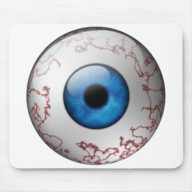 Bloodshot Blue Eyeball Mouse Mat (Front)