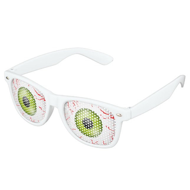 Bloodshot Eyeballs Halloween Horror Party Shades (Angled)