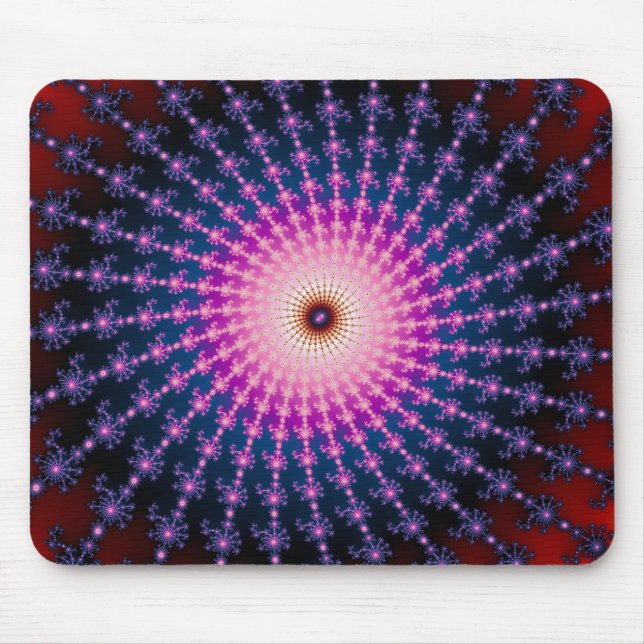Bloodshot Fractal Swirl Mouse Mat (Front)