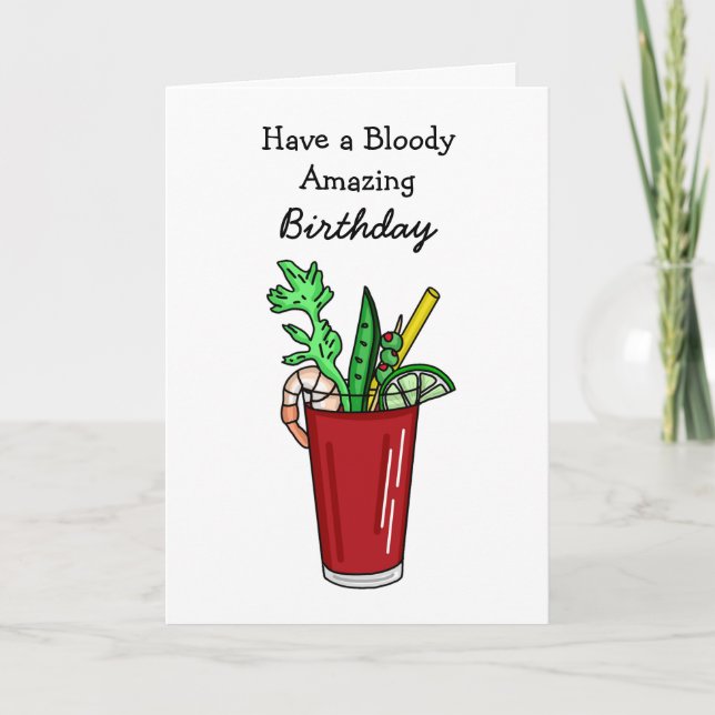 Bloody Amazing Birthday Funny Pun Card (Front)
