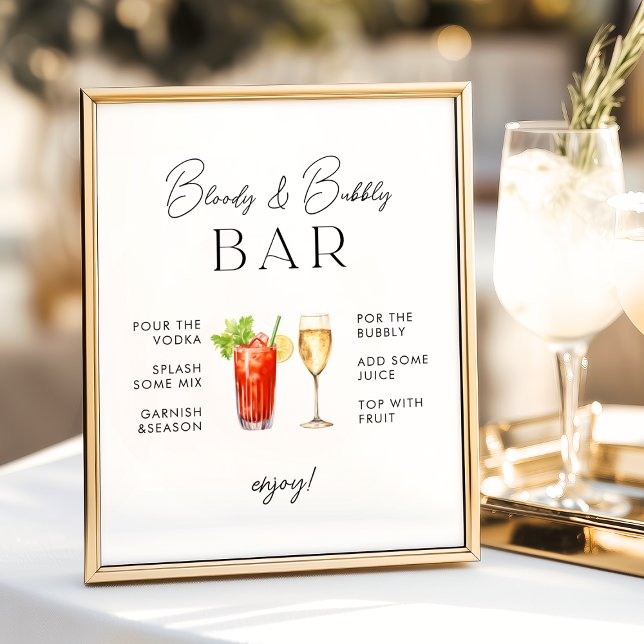 Bloody and Bubbly Bar Wedding Sign (Creator Uploaded)