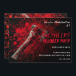 Bloody Axe Scary Horror Halloween Party Invitation<br><div class="desc">Customise for any event</div>