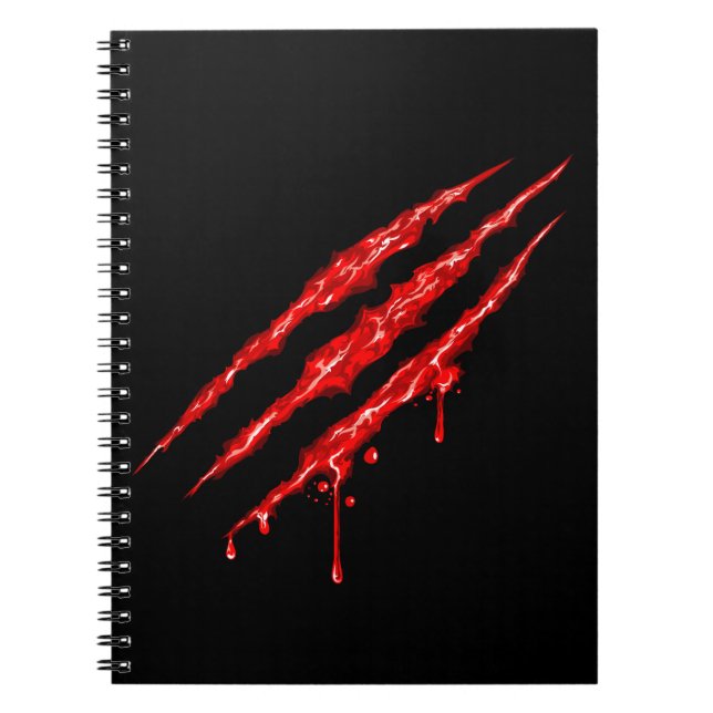  Bloody Claw Marks Notebook (Front)
