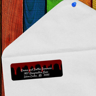 Bloody Drips Halloween Scary Blood Return Address